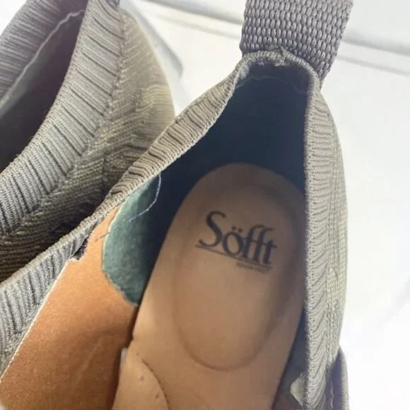 Söfft Elesia Camouflage Knit Wedge Bootie Green Size 11 - Picture 5 of 12